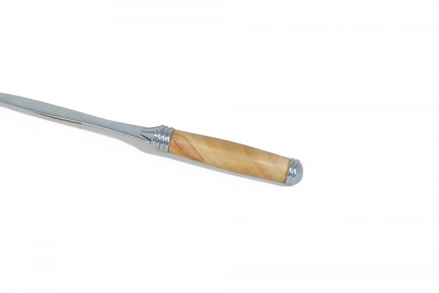 Holz Brieföffner Öffner Rosskastanie Handarbeit Geschenk Geschenkidee Unikat handmade Made in Austria verchromt