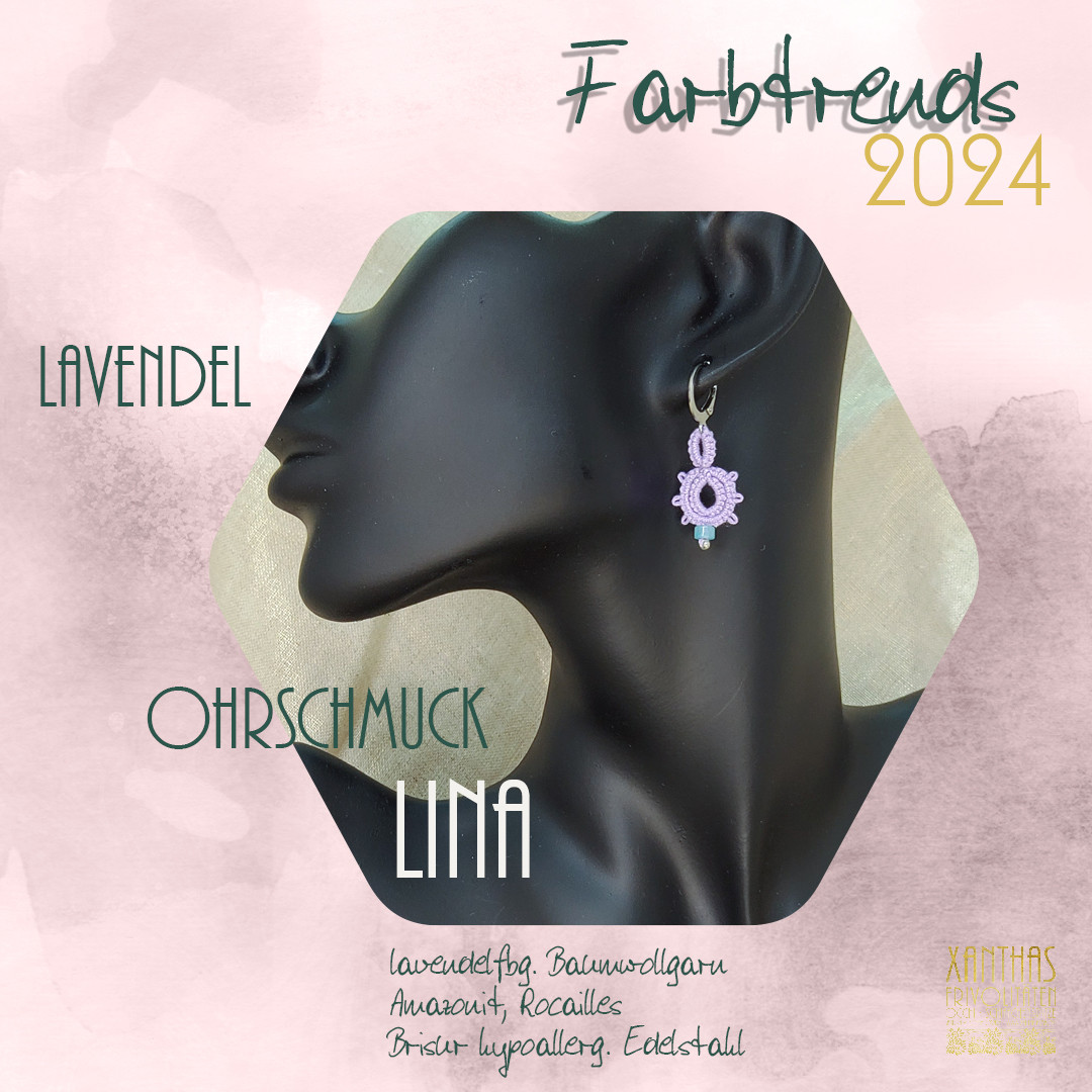 Ohrhänger Lina, lavendel m. Amazonit