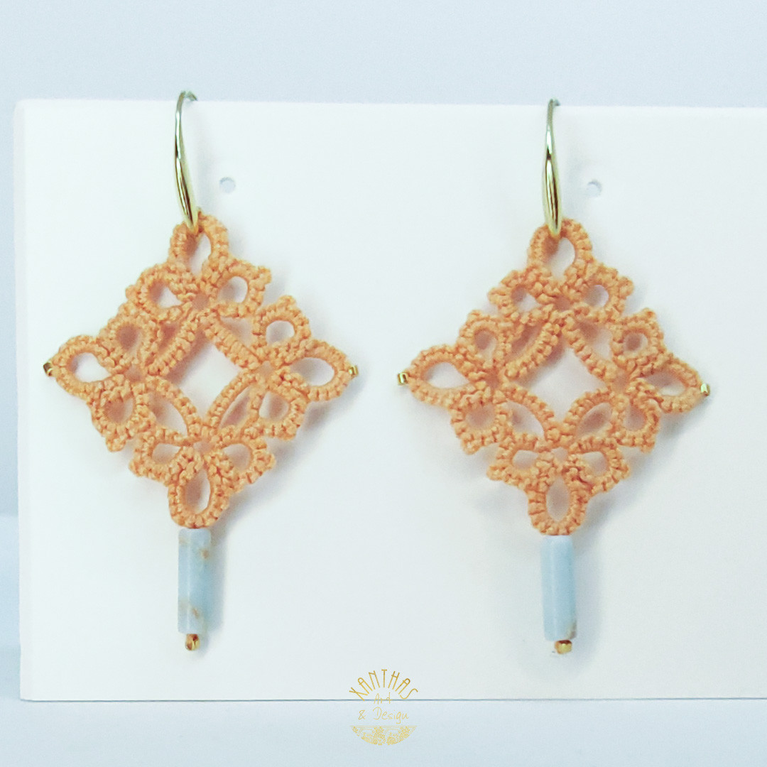 Ohrhänger Lauretta, pfirsich m. Shoushan