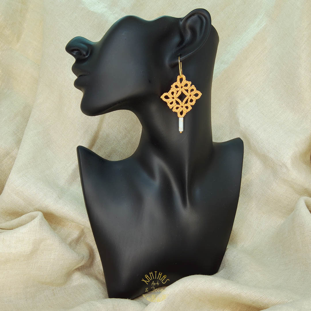 Ohrhänger Lauretta, pfirsich m. Shoushan