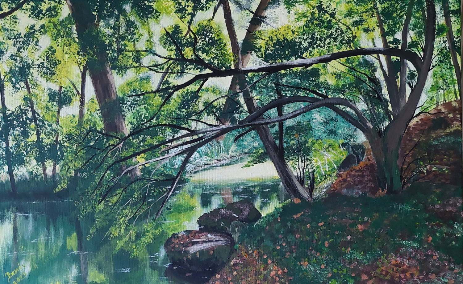 Ich war in einem grünen Wald