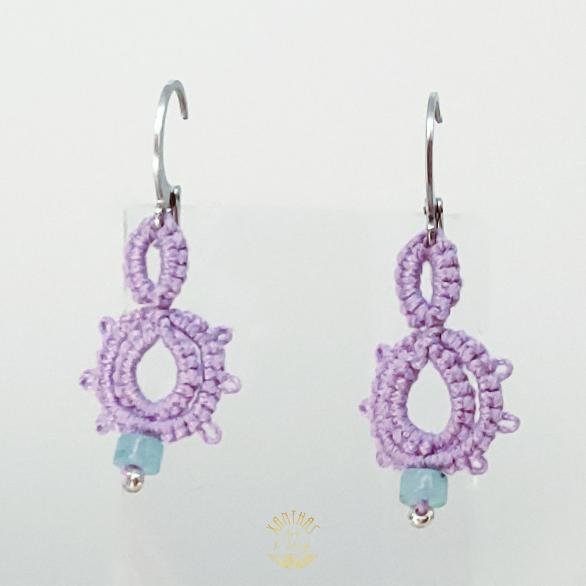 Ohrhänger Lina, lavendel m. Amazonit