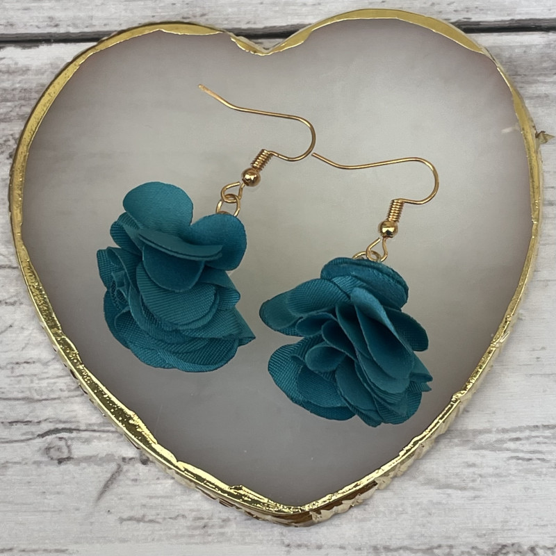 Blumen-Ohrringe Giftgrün