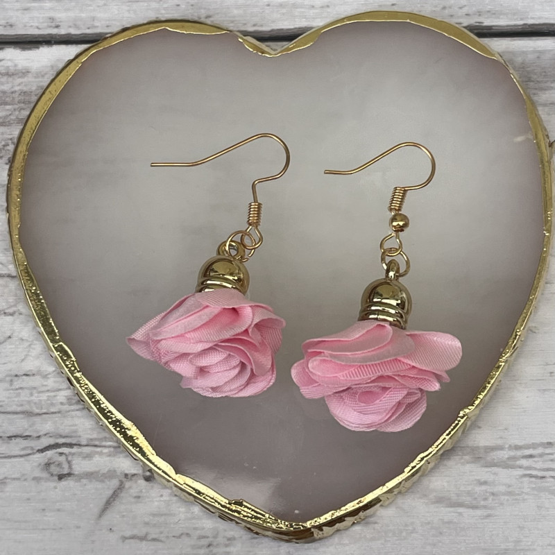 Blumen-Ohrringe Rosa