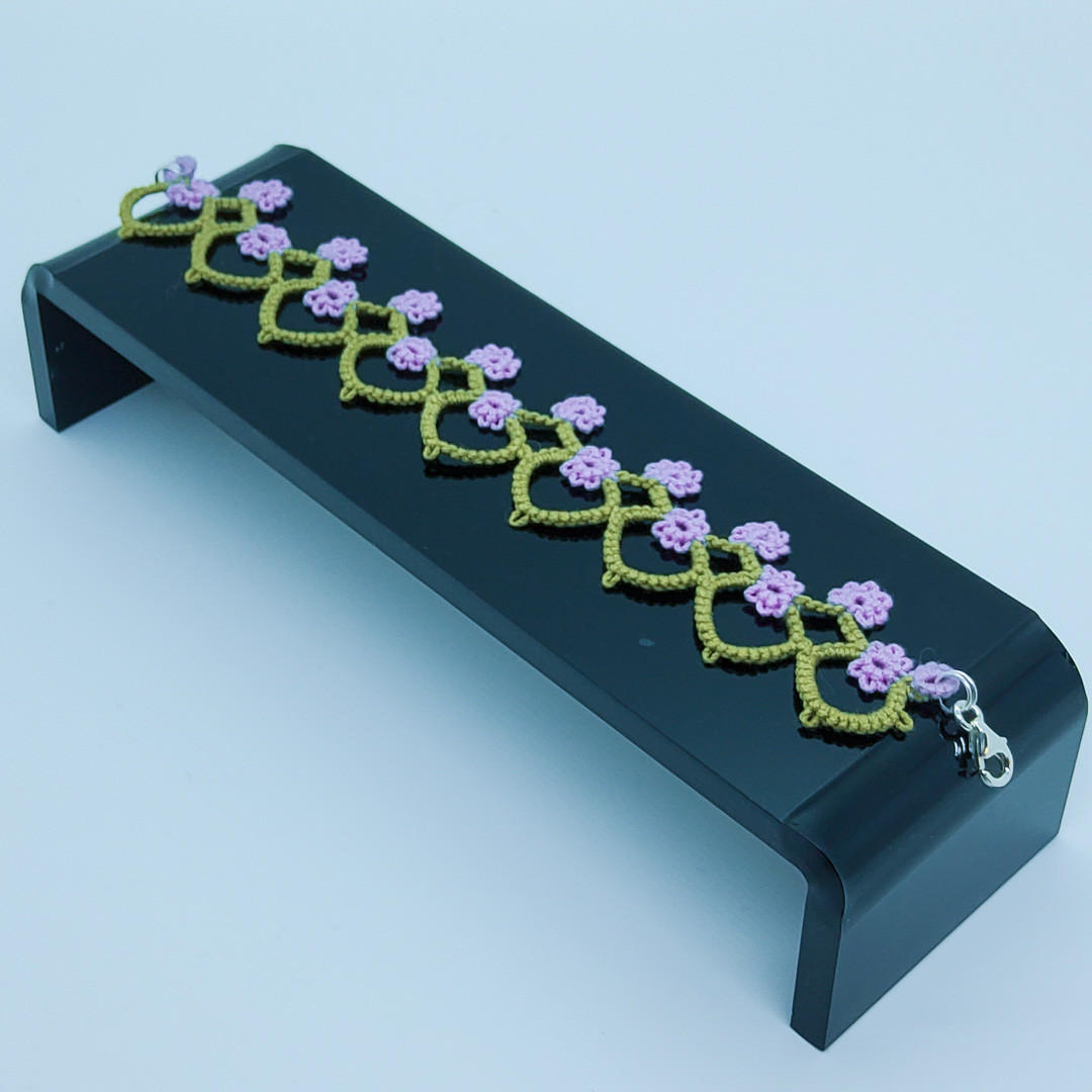 Armband Jette, grün und lavendel